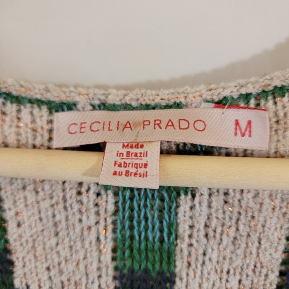 Anthropologie Cecilia Prado Colorful Aztec Open Front Long Cardigan Sz M Western - Picture 7 of 11